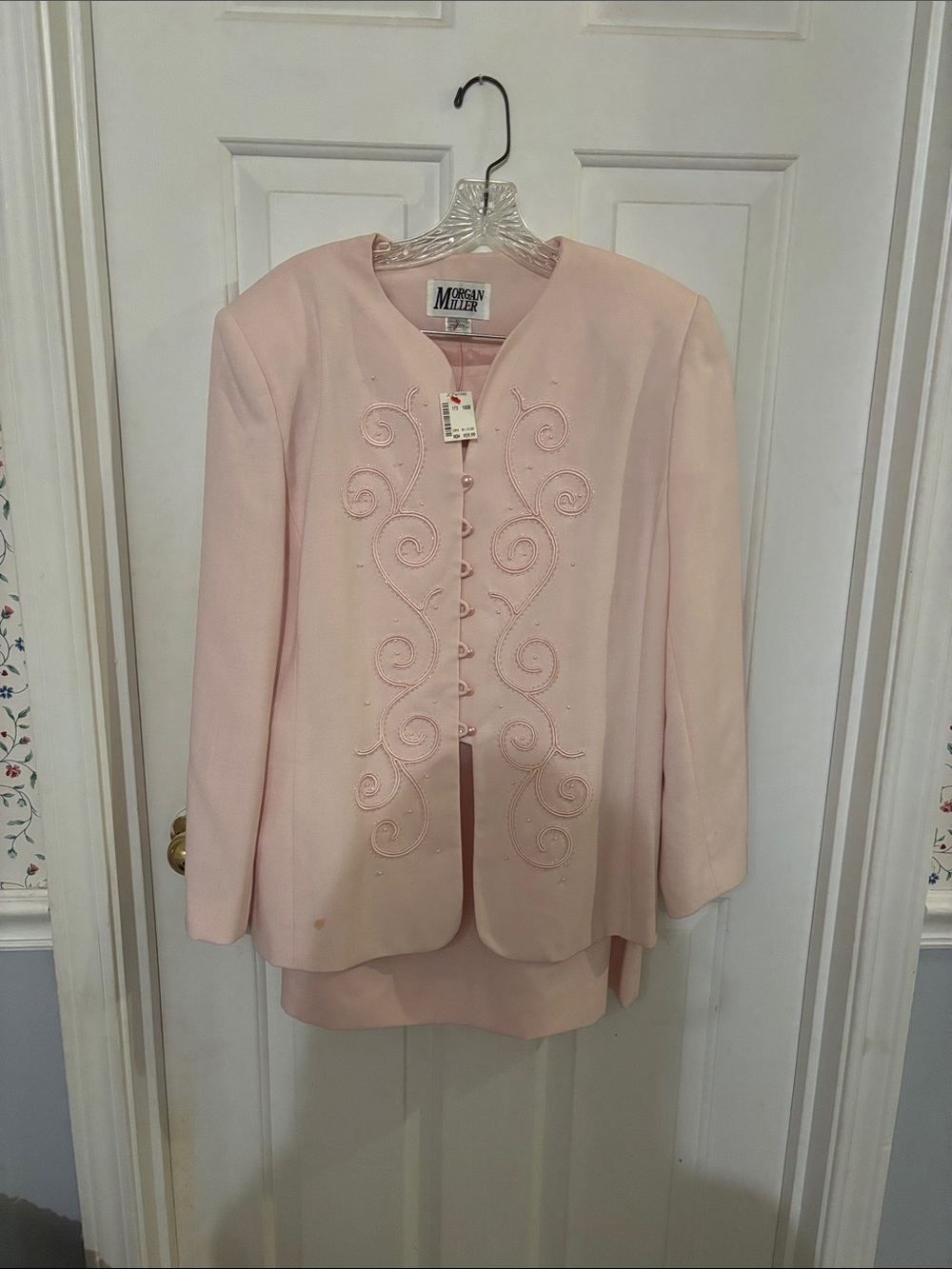 Morgan Miller Blush Pink Embroidered Dress Jacket